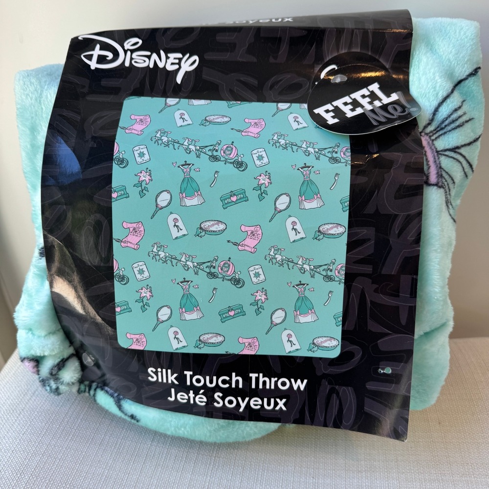 Disney Princess Silk‎ Touch Throw Blanket Princess Icons Cinderella Belle Ariel